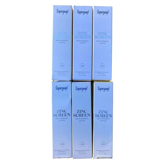 6 x Supergoop Zinc Screen SPF 40 1.7 Oz (PLEASE READ) - Picture 1 of 2